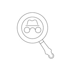 Obraz premium Detective search line icon 