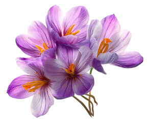 Obraz premium Blooming saffron crocus with vibrant floral charm