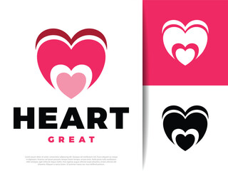 Minimalist Heart Icon, Love Symbol Design for Romance