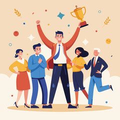 Team Success Celebrating Victory and Achievement Together