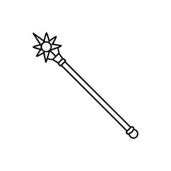 Naklejka premium mace line art
