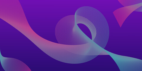 Purple abstract template for card or banner. Metal Background with waves and reflections. Business background, silver, illustration. Illustration of abstract background with a metallic element.