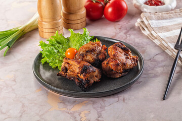 Hot Grilled chicken thigh barbecues