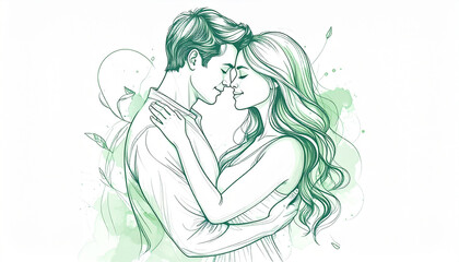 抱き合うカップル