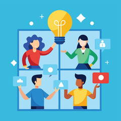 Teamwork, Collaboration, and Innovation A Vector Illustration