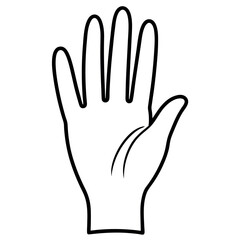 Fototapeta premium Detailed vector design of a single human hand