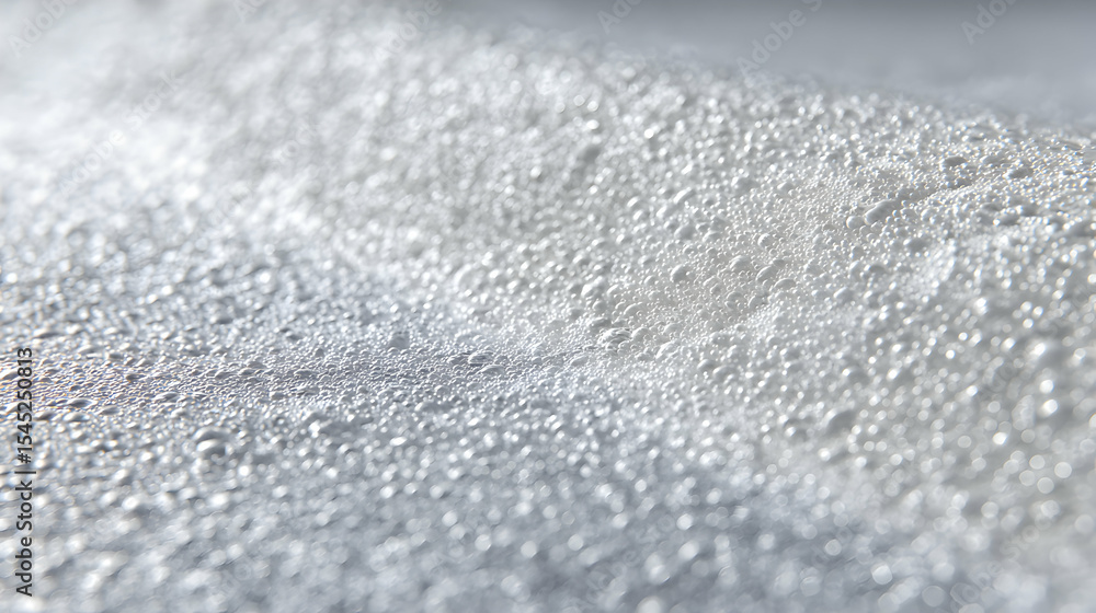 Poster close up of a textured surface with shimmering droplets and light reflection