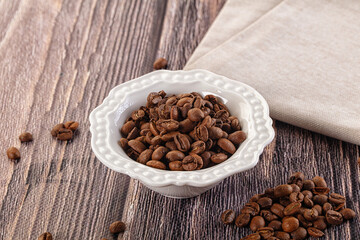 Roasted brown araboca coffee beans