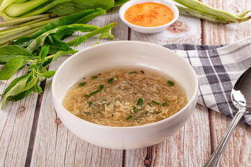 Hot Asian crab meat soup