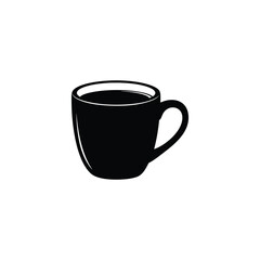 Black Coffee Mug Silhouette Icon