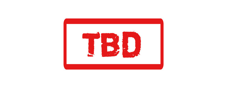 TBD Stamp PNG &ndash; Red To Be Determined Grunge Label Transparent Background