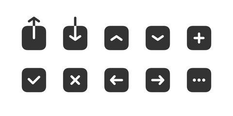 Interface signs. User actions icons