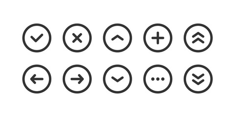 User Interface badges. Navigation controls