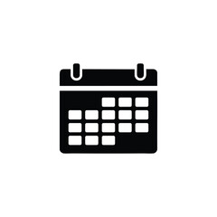 Calendar Page Black Silhouette Icon