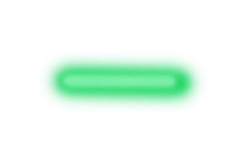 Green blurred minus symbol on white background, modern glowing UI icon for subtract, minimal interface design, digital dashboard, mobile app, or abstract visual graphic element.