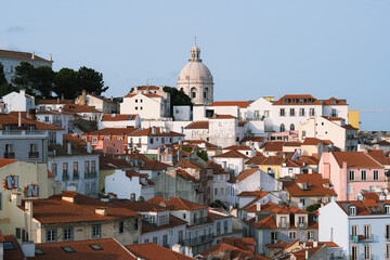 view of the old town in Lisbon