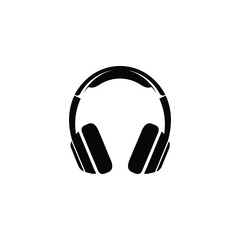 Over Ear Headphones Black Silhouette Icon