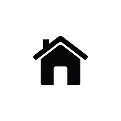Simple House Black Silhouette Icon