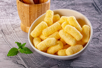 Golden crispy sweet corn sticks