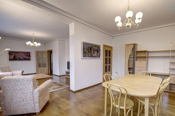 modern luxury dining room interior, 3d render