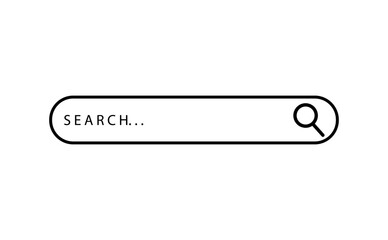 Obraz premium Website search icon with magnifying glass