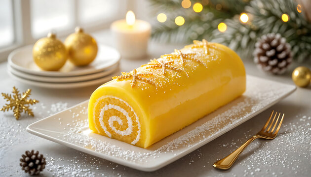 B&ucirc;che de no&euml;l au citron

