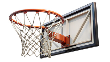 basketball hoop on white background