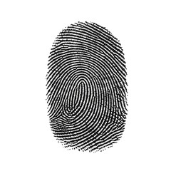 fingerprint isolated on white background