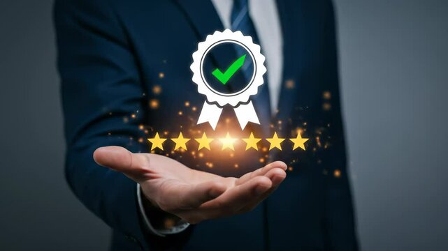 5-Star Quality: Guaranteed Service & Product Excellence - Certification, Review, Success