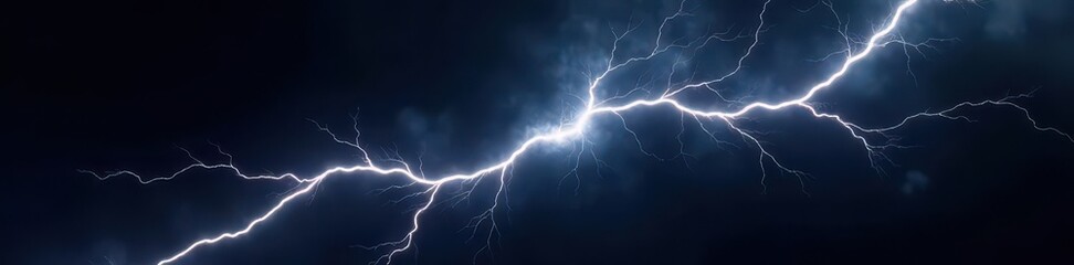 Abstract white lightning bolt halo, ethereal glow on black , black, thunder, storm