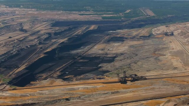 the german open cast mine hambach from far 4k 50fps video