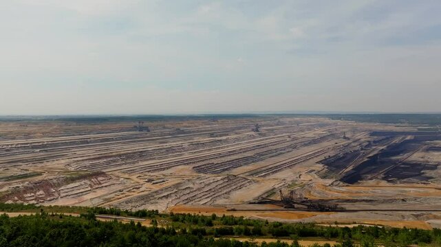 the german open cast mine hambach from far 4k 50fps video