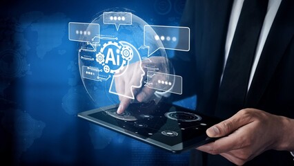 AI Assistant Brain Processor with LLM Technology, Big Data, Machine Learning, Generative AI for Business Support, Future Agentic AI Technology and Artificial Intelligence Prompt Engineering. Muxer