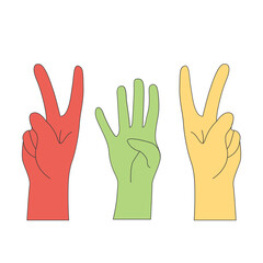 International youth day celebration hand symbol. Happy youth day for diverse teenagers, isolated vector, silhouette vector