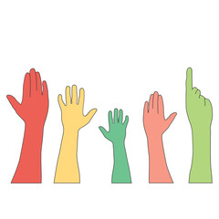 International youth day celebration hand symbol. Happy youth day for diverse teenagers, isolated vector, silhouette vector