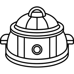 Autoclave line art vector