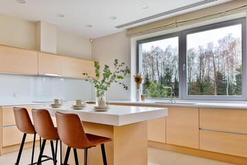 modern luxury dining room interior, 3d render
