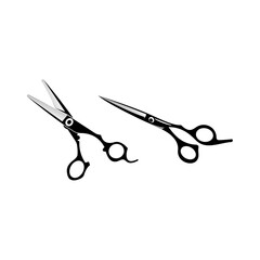 Isolated professional scissors vector logo icon