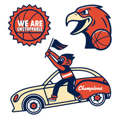 Sports Fan Car Stickers – Team Spirit Vector Pack

