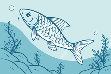  Cute Cartoon Baby with Big Eyes Reaching for Stars and Clouds