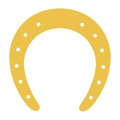 Horseshoe with nails, isolated. Good luck symbol, lucky charm, talisman. Flat style vector illustration. 2026 Japanese, Korean, Vietnamese Chinese Lunar New Year holiday logo, icon, design element