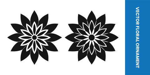 Fototapeta premium set of vector flowers