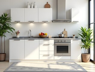 Bright and Minimalist Modern Kitchen Space