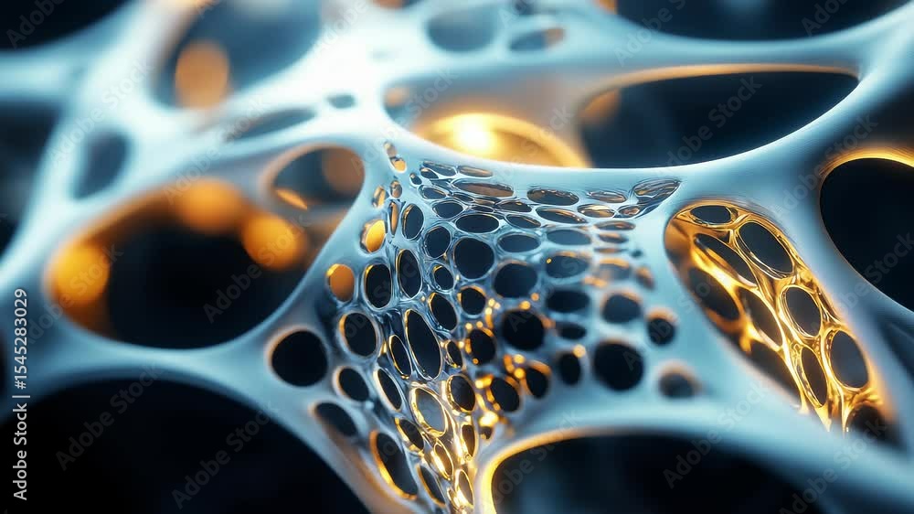Poster abstract biotech network structure light and shadow