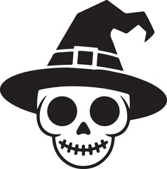 Pirate skull with hat and mustache cartoon illustration vector icon