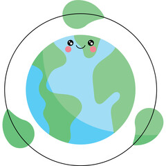Planet Earth and Green Life Vector
