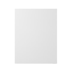 A single A4 sheet of plain white printer paper, perfectly flat with crisp edges, on a pristine transparent background in an isolated studio with bright, diffuse lighting and no shadows, top-down