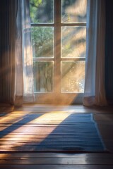 In the meditation room, soft lighting illuminates the yoga mat