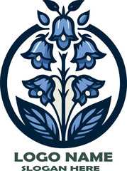 virginia bluebells logp Vector white background .