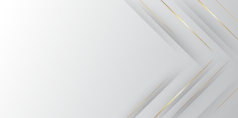 Dynamic and luxury grey shadows golden Line Abstract Background. Abstract grey and white geometric gradient stylish modern background design template for app, business, banner, presentation concept.	
